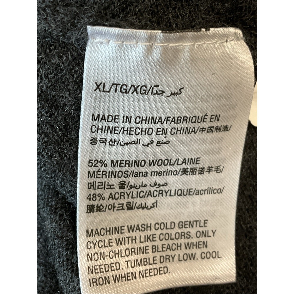 Club Room Mens Merino Wool Pullover Grey V-Neck Sweater Preppy‎ Quiet Luxury XL - Picture 5 of 6